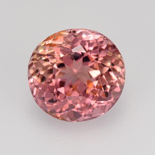 2.85 ct قصة برتغالية بيضاوية Deep Orange Pink تورمالين حجر كريم 8.24 mm x 7.9 mm (معرف المنتج: 524116)